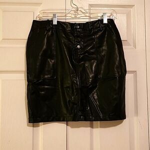 David Lerner Faux leather mini skirt